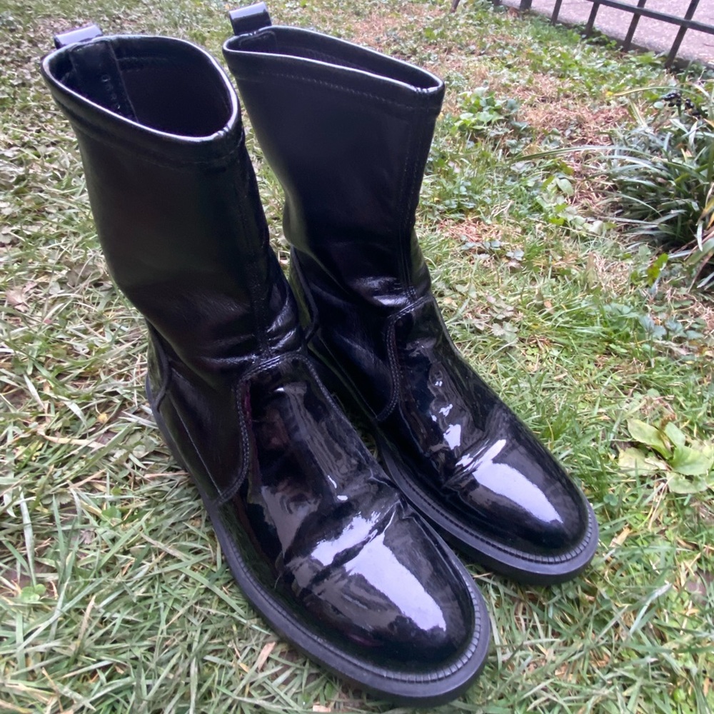 Italian Patent Leather Boots